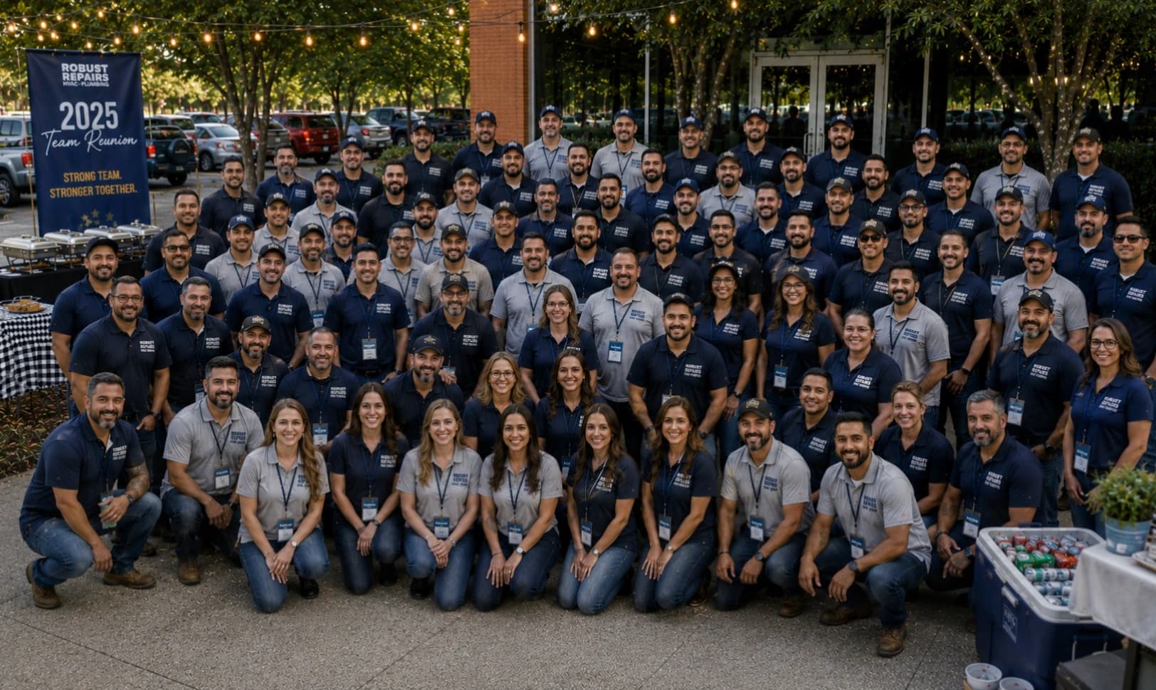 Robust Repairs team gathered at a 2025 team reunion